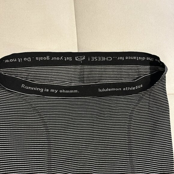 Lululemon Swiftly Tech Racerback - Black and White Striped - Picture 3 of 5